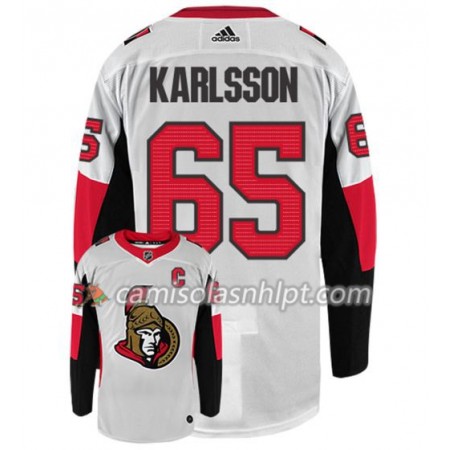 Camisola Ottawa Senators ERIK KARLSSON 65 Adidas Branco Authentic - Homem